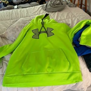 XL Under Armour lime green Hoodie sweatshirt